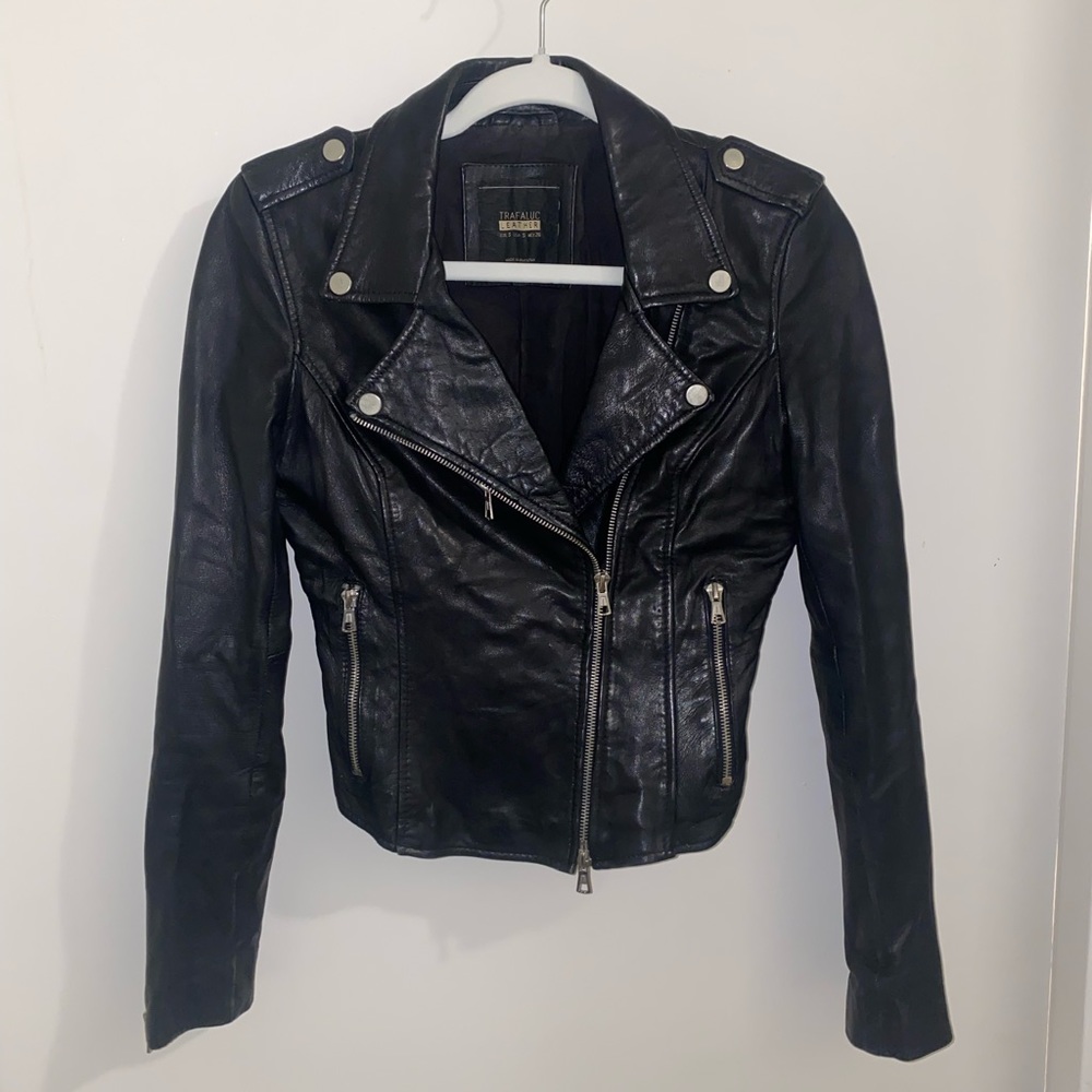 Women's Zara Trafaluc Leather Biker Jacket